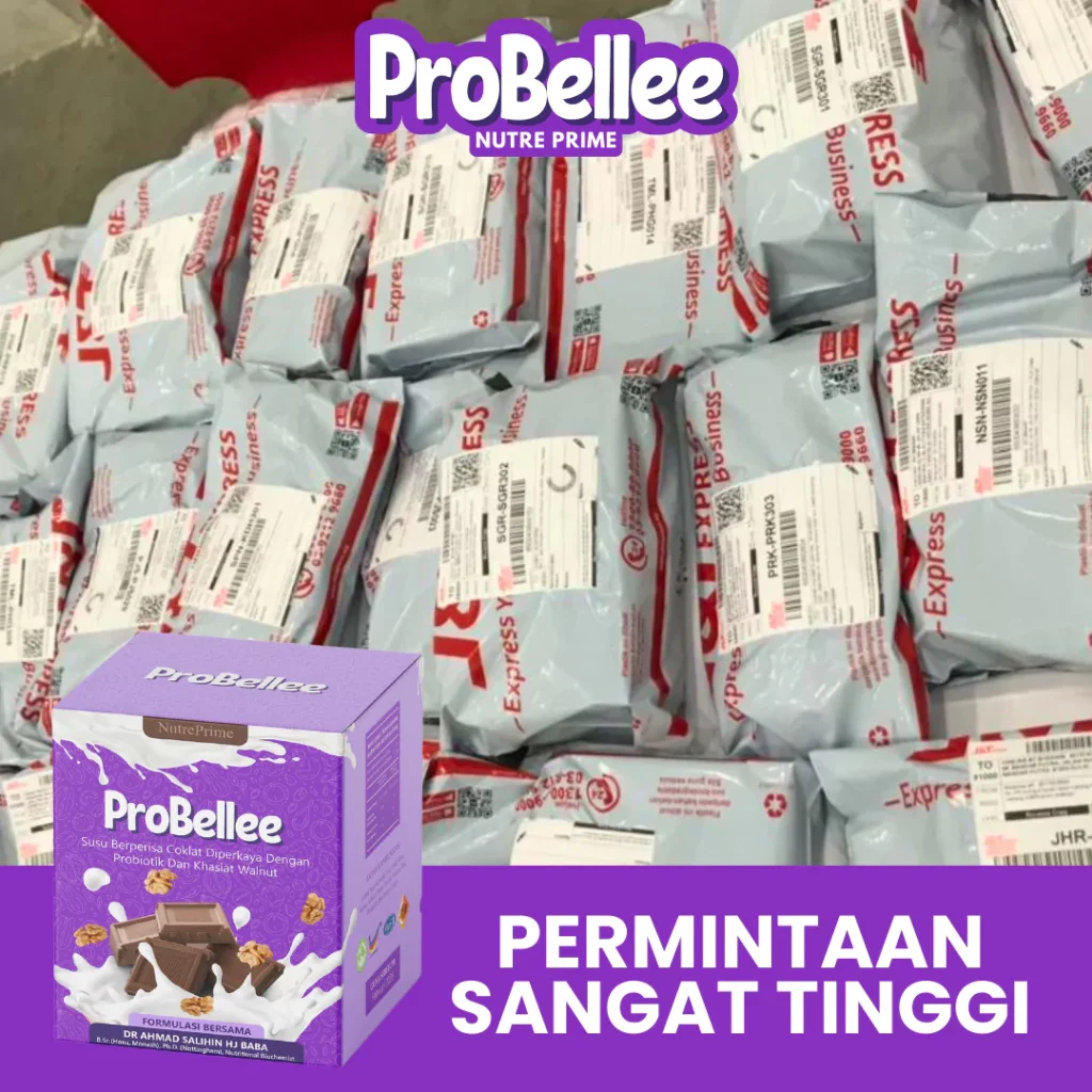 Bungkusan pesanan ProBellee sedia untuk dihantar — Permintaan Sangat Tinggi